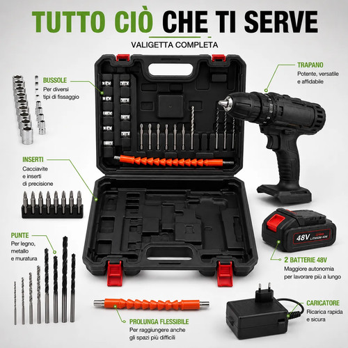 Trapano avvitatore batteria - trapano, a